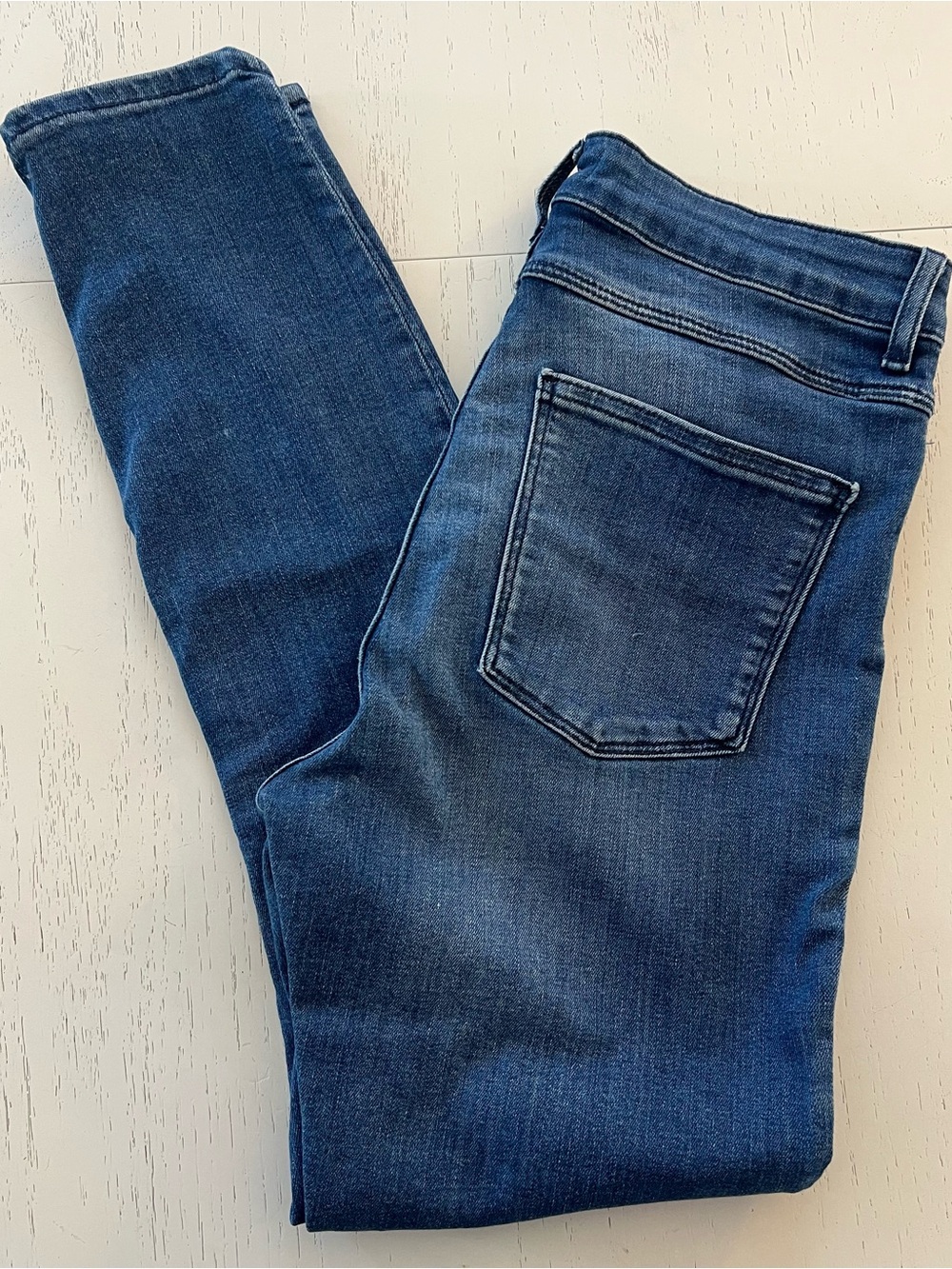 Zara Women's Skinny Jeans in Deep Blue Denim